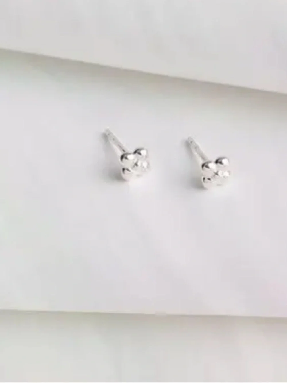 Madewell silver Demi-Fine Mini Dotted Stud Earrings